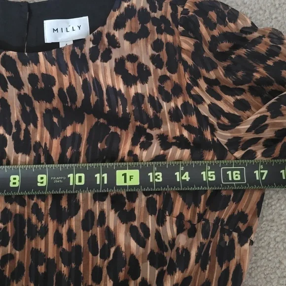 NWOT Milly Elma Burnout Leopard Mini Dress Size 4 - Picture 10 of 11
